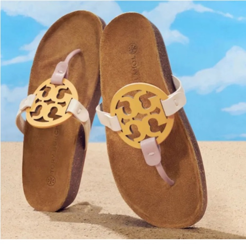 Tory burch tan-multi sandals